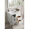 James Martin Vanities Palisades 36in Single Vanity, Bright White w/ 3 CM Eternal Jasmine Pearl Quartz Top 527-V36-BW-3EJP - alternate 5